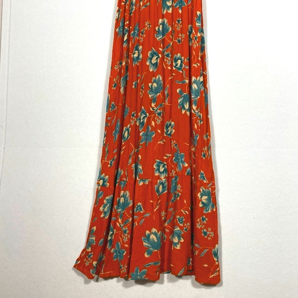 Patrons Of Peace Floral Maxi Dress - Orange and Blue size medium - Picture 12 of 13